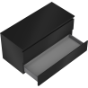 Mexen Orio bathroom cabinet under sink 100 cm with countertop, 2 drawers, matte black - 91A10-10047-2-BFFC71