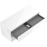 Mexen Orio bathroom cabinet with countertop 120 cm, 2 drawers, white gloss - 91A10-12047-2-BFFC00