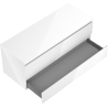 Mexen Orio bathroom cabinet with countertop 120 cm, 2 drawers, white gloss - 91A10-12047-2-BFFC00