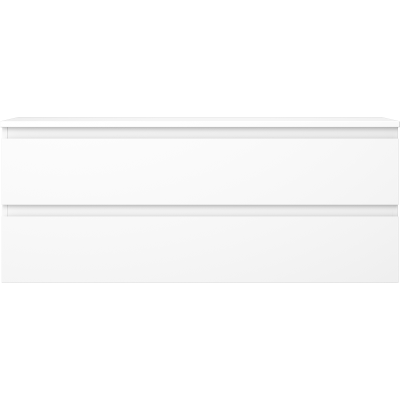 Mexen Orio bathroom cabinet for sink 120 cm with countertop, 2 drawers, matte white - 91A10-12047-2-BFFC01