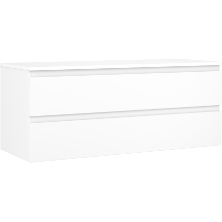 Mexen Orio bathroom cabinet under sink 120 cm with countertop, 2 drawers, matte white - 91A10-12047-2-BFFC01