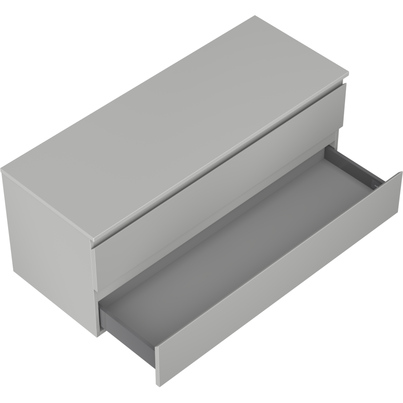 Mexen Orio bathroom cabinet for washbasin 120 cm with countertop, 2 drawers, matt grey - 91A10-12047-2-BFFC62