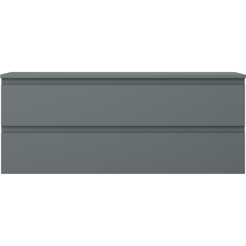 Mexen Orio 120 cm Bathroom Cabinet with Countertop, 2 Drawers, Matte Graphite - 91A10-12047-2-BFFC66