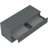 Mexen Orio bathroom cabinet under sink 120 cm with countertop, 2 drawers, matte graphite - 91A10-12047-2-BFFC66