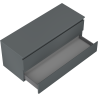 Mexen Orio bathroom cabinet under sink 120 cm with countertop, 2 drawers, matte graphite - 91A10-12047-2-BFFC66