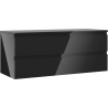 Mexen Orio bathroom cabinet under sink 120 cm with countertop, 2 drawers, black gloss - 91A10-12047-2-BFFC70