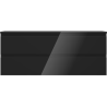 Mexen Orio bathroom cabinet under sink 120 cm with countertop, 2 drawers, black gloss - 91A10-12047-2-BFFC70