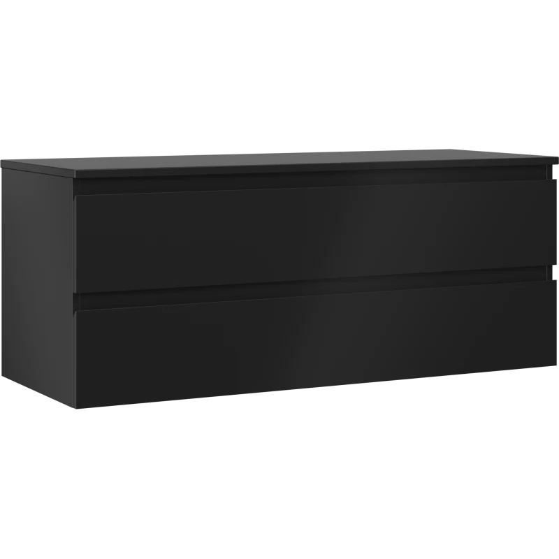 Mexen Orio bathroom cabinet for washbasin 120 cm with countertop, 2 drawers, black matt - 91A10-12047-2-BFFC71
