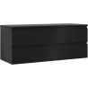 Mexen Orio bathroom cabinet under sink 120 cm with countertop, 2 drawers, matte black - 91A10-12047-2-BFFC71