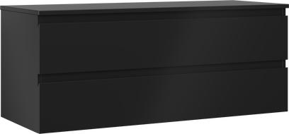 Mexen Orio bathroom cabinet under sink 120 cm with countertop, 2 drawers, matte black - 91A10-12047-2-BFFC71