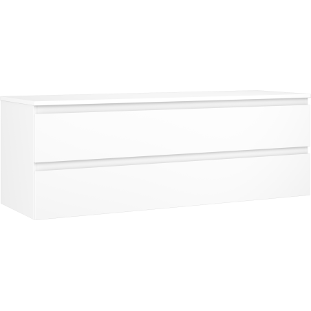 Mexen Orio bathroom cabinet for washbasins 140 cm with countertop, 2 drawers, white matte - 91A10-14047-2-BFFC01