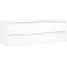 Mexen Orio bathroom cabinet under sink 140 cm with countertop, 2 drawers, matte white - 91A10-14047-2-BFFC01