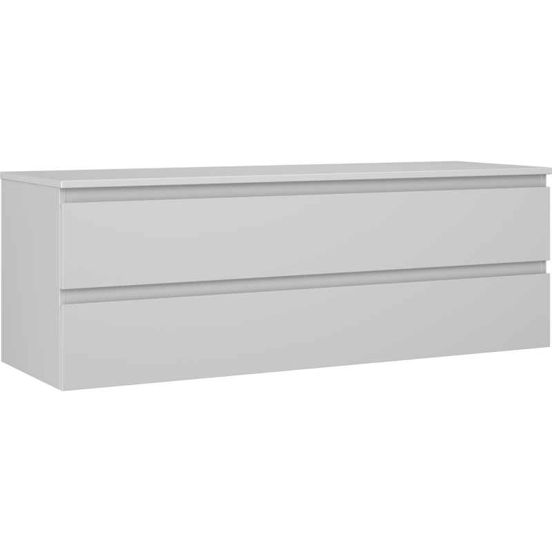 Mexen Orio bathroom cabinet under sink 140 cm with countertop, 2 drawers, matte gray - 91A10-14047-2-BFFC62