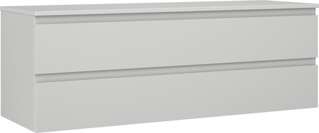 Mexen Orio bathroom cabinet under sink 140 cm with countertop, 2 drawers, matte gray - 91A10-14047-2-BFFC62