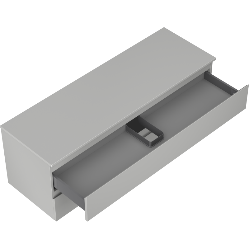 Mexen Orio bathroom cabinet under-washbasin 140 cm with countertop, 2 drawers, grey matt - 91A10-14047-2-BFFC62
