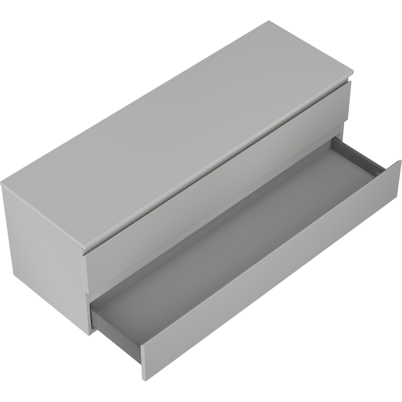 Mexen Orio bathroom cabinet under-washbasin 140 cm with countertop, 2 drawers, grey matt - 91A10-14047-2-BFFC62