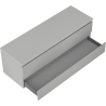 Mexen Orio bathroom cabinet under sink 140 cm with countertop, 2 drawers, matte gray - 91A10-14047-2-BFFC62