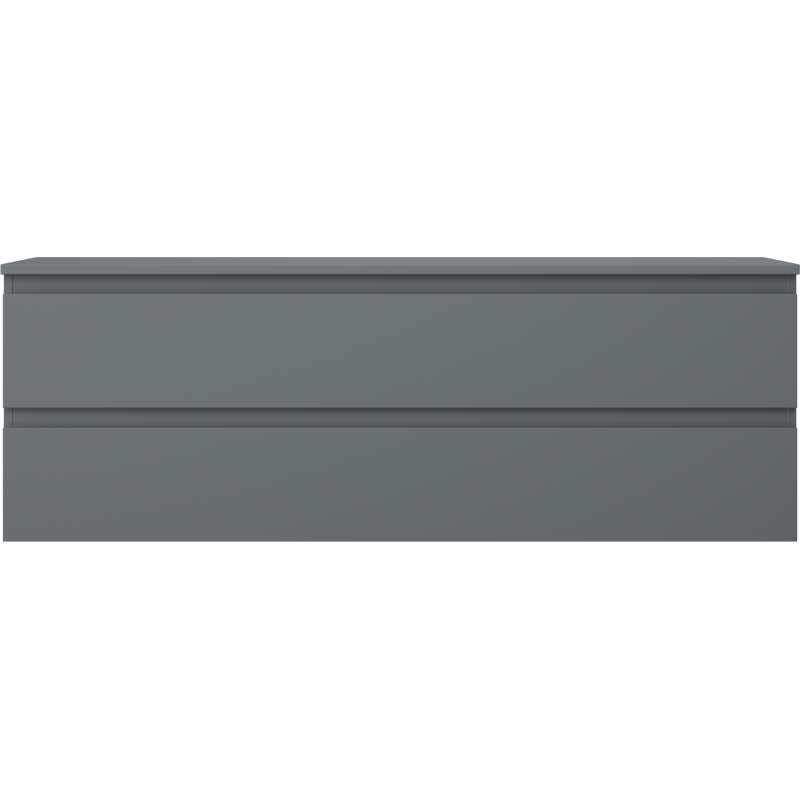 Mexen Orio bathroom cabinet under washbasin 140 cm with countertop, 2 drawers, matte graphite - 91A10-14047-2-BFFC66