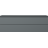 Mexen Orio bathroom cabinet with countertop 140 cm, 2 drawers, matte graphite - 91A10-14047-2-BFFC66