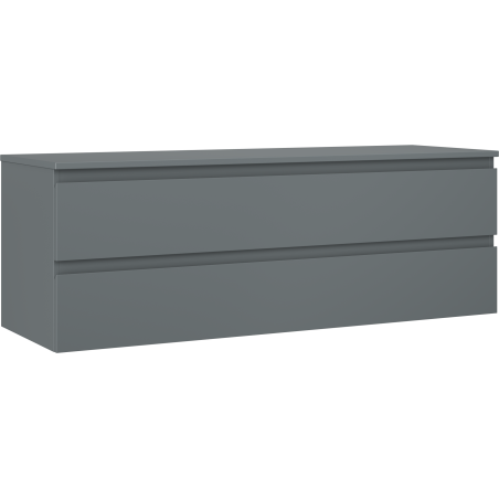 Mexen Orio bathroom cabinet under washbasin 140 cm with countertop, 2 drawers, matte graphite - 91A10-14047-2-BFFC66