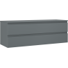 Mexen Orio bathroom cabinet with countertop 140 cm, 2 drawers, matte graphite - 91A10-14047-2-BFFC66