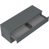 Mexen Orio bathroom cabinet under washbasin 140 cm with countertop, 2 drawers, matte graphite - 91A10-14047-2-BFFC66