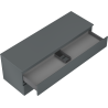 Mexen Orio bathroom cabinet with countertop 140 cm, 2 drawers, matte graphite - 91A10-14047-2-BFFC66