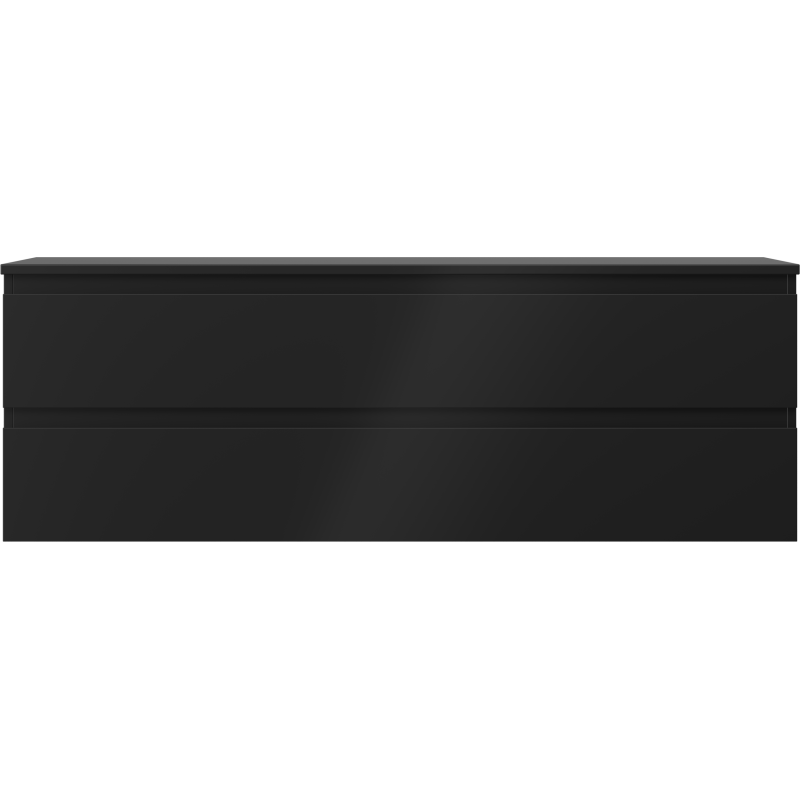 Mexen Orio bathroom cabinet under sink 140 cm with countertop, 2 drawers, black matt - 91A10-14047-2-BFFC71