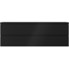 Mexen Orio bathroom cabinet under sink 140 cm with countertop, 2 drawers, matte black - 91A10-14047-2-BFFC71