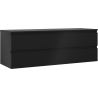 Mexen Orio bathroom cabinet under sink 140 cm with countertop, 2 drawers, matte black - 91A10-14047-2-BFFC71