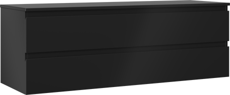 Mexen Orio bathroom cabinet under sink 140 cm with countertop, 2 drawers, matte black - 91A10-14047-2-BFFC71