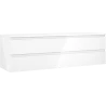 Mexen Orio bathroom cabinet for a washbasin 160 cm with countertop, 2 drawers, white gloss - 91A10-16047-2-BFFC00