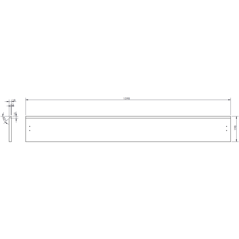 Mexen Orio bathroom cabinet for a washbasin 160 cm with countertop, 2 drawers, white gloss - 91A10-16047-2-BFFC00