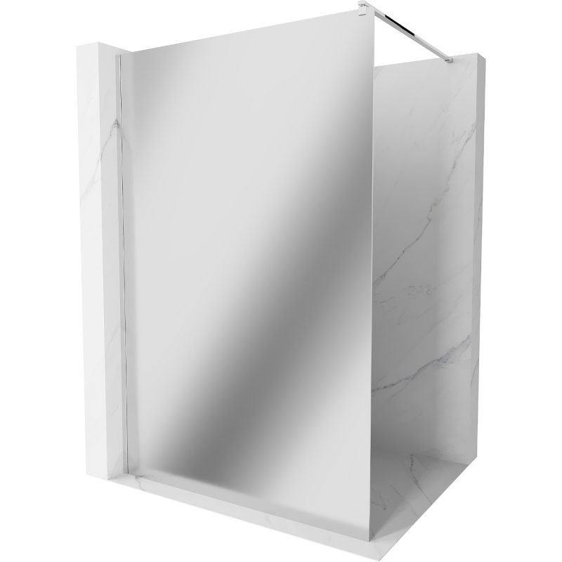 Mexen Kioto shower screen 100 x 200 cm, Mirror 8 mm, Chrome - 800-100-101-01-50