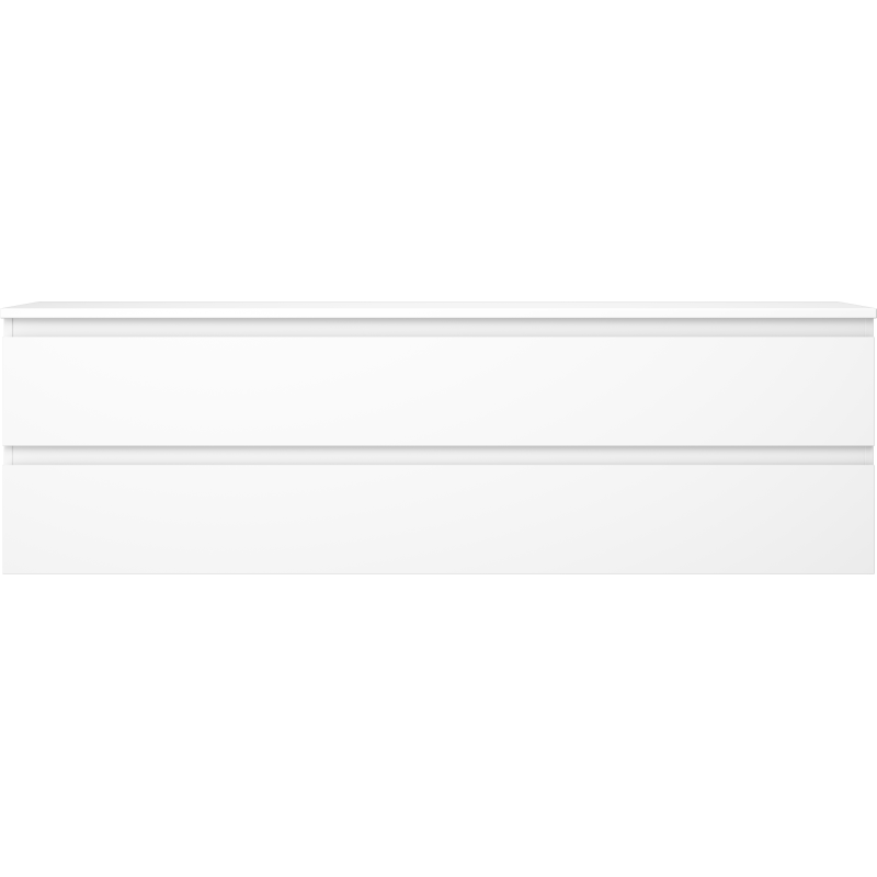 Mexen Orio 160 cm Under-Sink Bathroom Cabinet with Countertop, 2 Drawers, Matte White - 91A10-16047-2-BFFC01