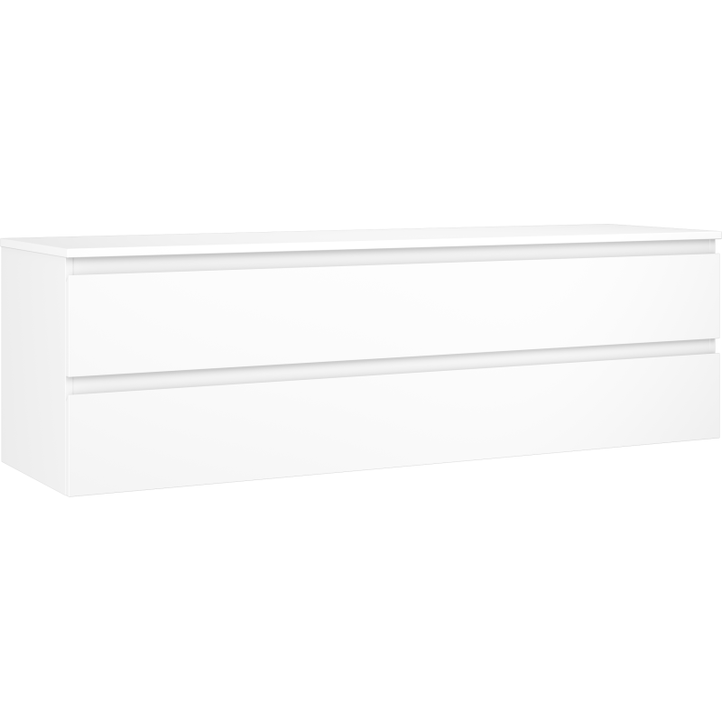 Mexen Orio bathroom cabinet for under-sink 160 cm with countertop, 2 drawers, white matte - 91A10-16047-2-BFFC01