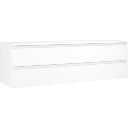 Mexen Orio bathroom cabinet for under-sink 160 cm with countertop, 2 drawers, white matte - 91A10-16047-2-BFFC01