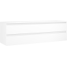 Mexen Orio bathroom cabinet for under-sink 160 cm with countertop, 2 drawers, white matte - 91A10-16047-2-BFFC01