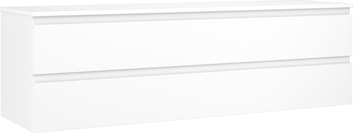 Mexen Orio bathroom cabinet for under-sink 160 cm with countertop, 2 drawers, white matte - 91A10-16047-2-BFFC01