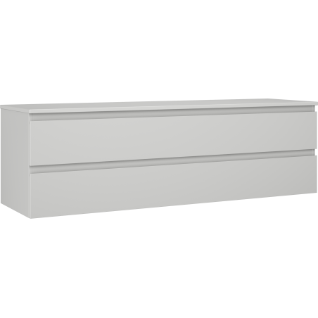 Mexen Orio bathroom cabinet with countertop 160 cm, 2 drawers, matte gray - 91A10-16047-2-BFFC62