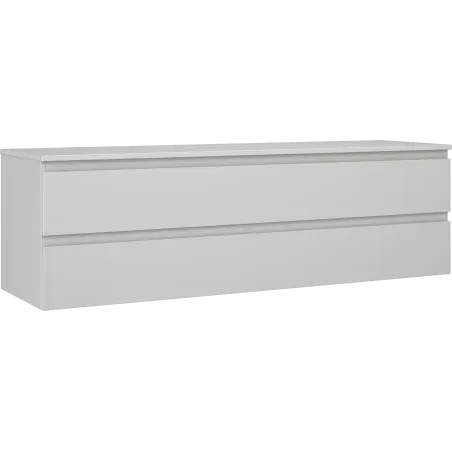 Mexen Orio bathroom cabinet with countertop 160 cm, 2 drawers, matte grey - 91A10-16047-2-BFFC62