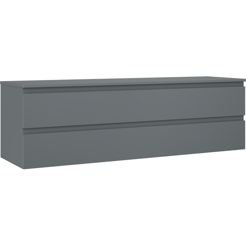 Mexen Orio bathroom cabinet under the sink 160 cm with countertop, 2 drawers, matte graphite - 91A10-16047-2-BFFC66
