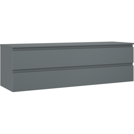 Mexen Orio bathroom cabinet under-sink 160 cm with countertop, 2 drawers, matte graphite - 91A10-16047-2-BFFC66