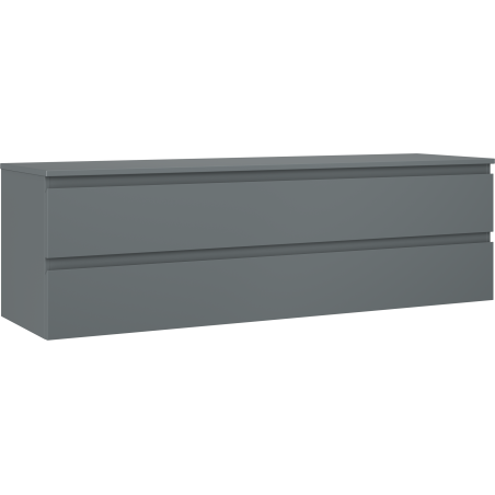 Mexen Orio bathroom cabinet under the sink 160 cm with countertop, 2 drawers, matte graphite - 91A10-16047-2-BFFC66