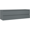 Mexen Orio bathroom cabinet under the sink 160 cm with countertop, 2 drawers, matte graphite - 91A10-16047-2-BFFC66