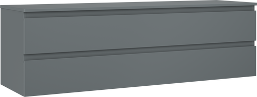 Mexen Orio bathroom cabinet under the sink 160 cm with countertop, 2 drawers, matte graphite - 91A10-16047-2-BFFC66