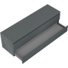Mexen Orio bathroom cabinet under the sink 160 cm with countertop, 2 drawers, matte graphite - 91A10-16047-2-BFFC66