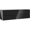 Mexen Orio bathroom cabinet with countertop 160 cm, 2 drawers, black gloss - 91A10-16047-2-BFFC70