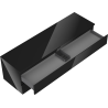 Mexen Orio bathroom cabinet with countertop 160 cm, 2 drawers, black gloss - 91A10-16047-2-BFFC70