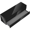 Mexen Orio bathroom cabinet with countertop 160 cm, 2 drawers, black gloss - 91A10-16047-2-BFFC70